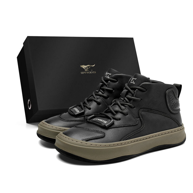 Нескользящие и износостойкие легкие высокие мужские кроссовки SEPTWOLVES, Black (Standard Leather Shoe Size)
Нескользящие и износостойкие легкие высокие мужские кроссовки SEPTWOLVES, Black (Standard Leather Shoe Size)