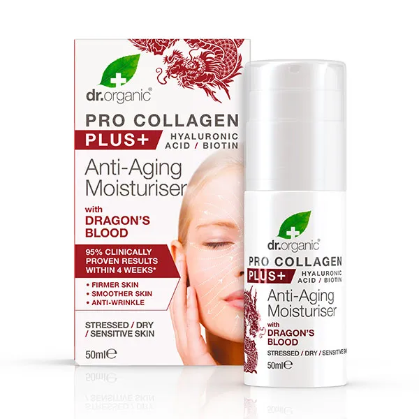 Регенерирующий увлажняющий крем Pro Collagen Plus+ Con Sangre De Dragón Dr. Organic, 50 ml 
Регенерирующий увлажняющий крем Pro Collagen Plus+ Con Sangre De Dragón Dr. Organic, 50 ml