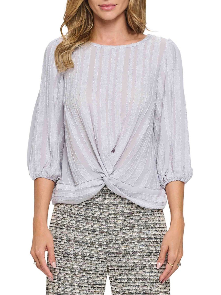 Полупрозрачный скрученный топ Renee C., серебряный
Полупрозрачный скрученный топ Renee C., серебряный