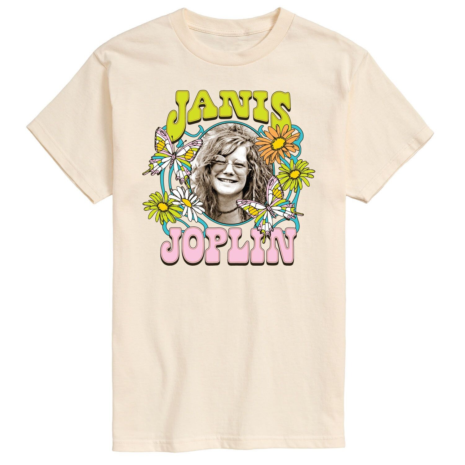 Мужская футболка Janis Joplin с бабочками и цветами Licensed Character
Мужская футболка Janis Joplin с бабочками и цветами Licensed Character