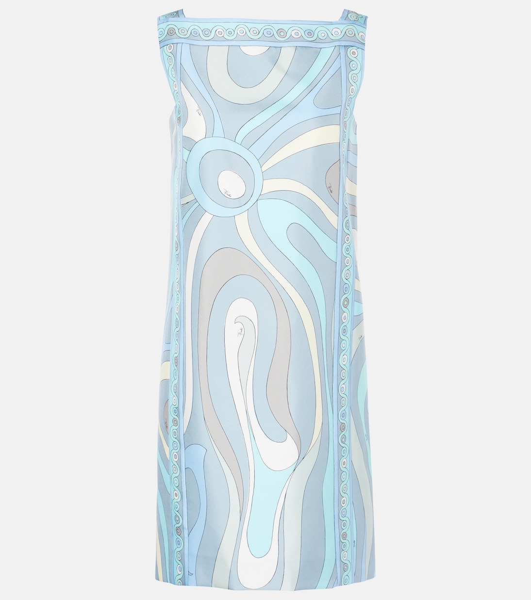 Мини-платье из мраморного шелкового твила Pucci, Celeste / Grigio
Мини-платье из мраморного шелкового твила Pucci, Celeste / Grigio