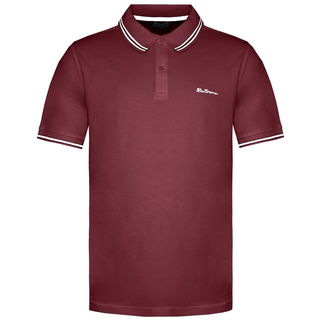 Мужская красно-белая рубашка-поло с двойными кончиками Ben Sherman, бургундия
Мужская красно-белая рубашка-поло с двойными кончиками Ben Sherman, бургундия