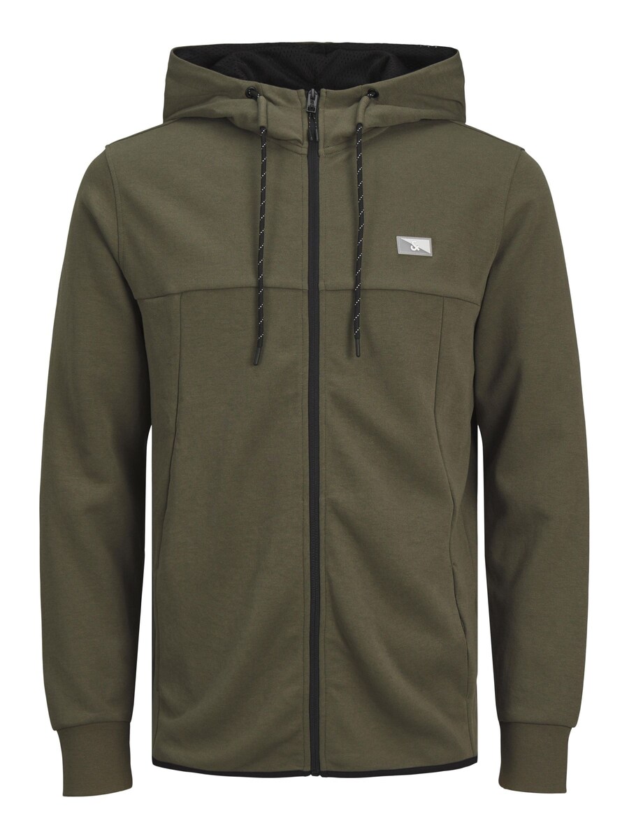 Толстовка с капюшоном на молнии JACK & JONES Zip-Up Hoodie JCOAir, оливковый 
Толстовка с капюшоном на молнии JACK & JONES Zip-Up Hoodie JCOAir, оливковый