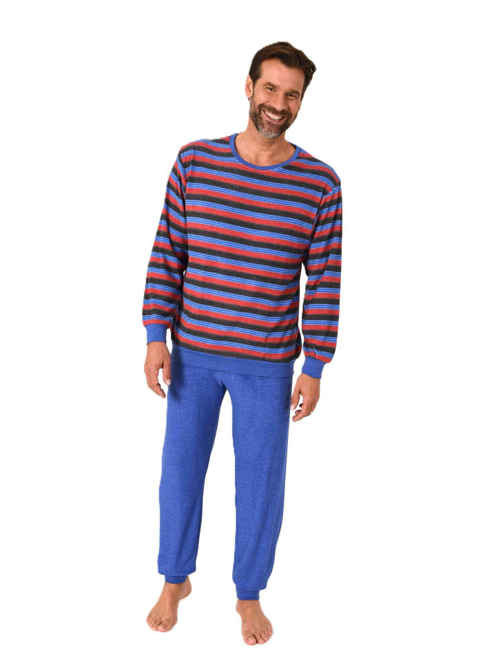 NORMANN Пижама из махровой ткани с длинными рукавами и манжетами, сине-красного цвета
NORMANN Пижама из махровой ткани с длинными рукавами и манжетами, сине-красного цвета