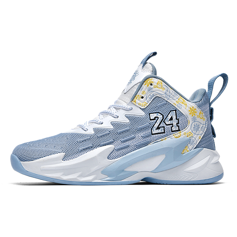 Wooden Rabbit Скользоустойчивые баскетбольные кроссовки мид-топ унисекс бело-серые, цвет White Gray 
Wooden Rabbit Скользоустойчивые баскетбольные кроссовки мид-топ унисекс бело-серые, цвет White Gray