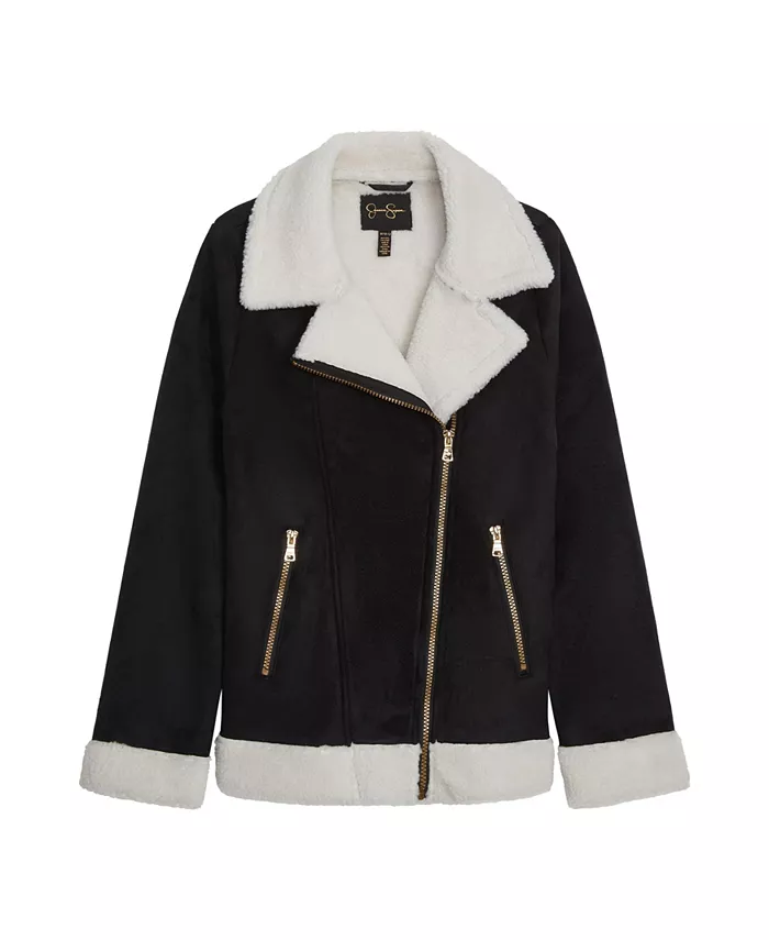 Детская мотокуртка из искусственной замши для девочек 4-6X Jessica Simpson, черный 
Детская мотокуртка из искусственной замши для девочек 4-6X Jessica Simpson, черный