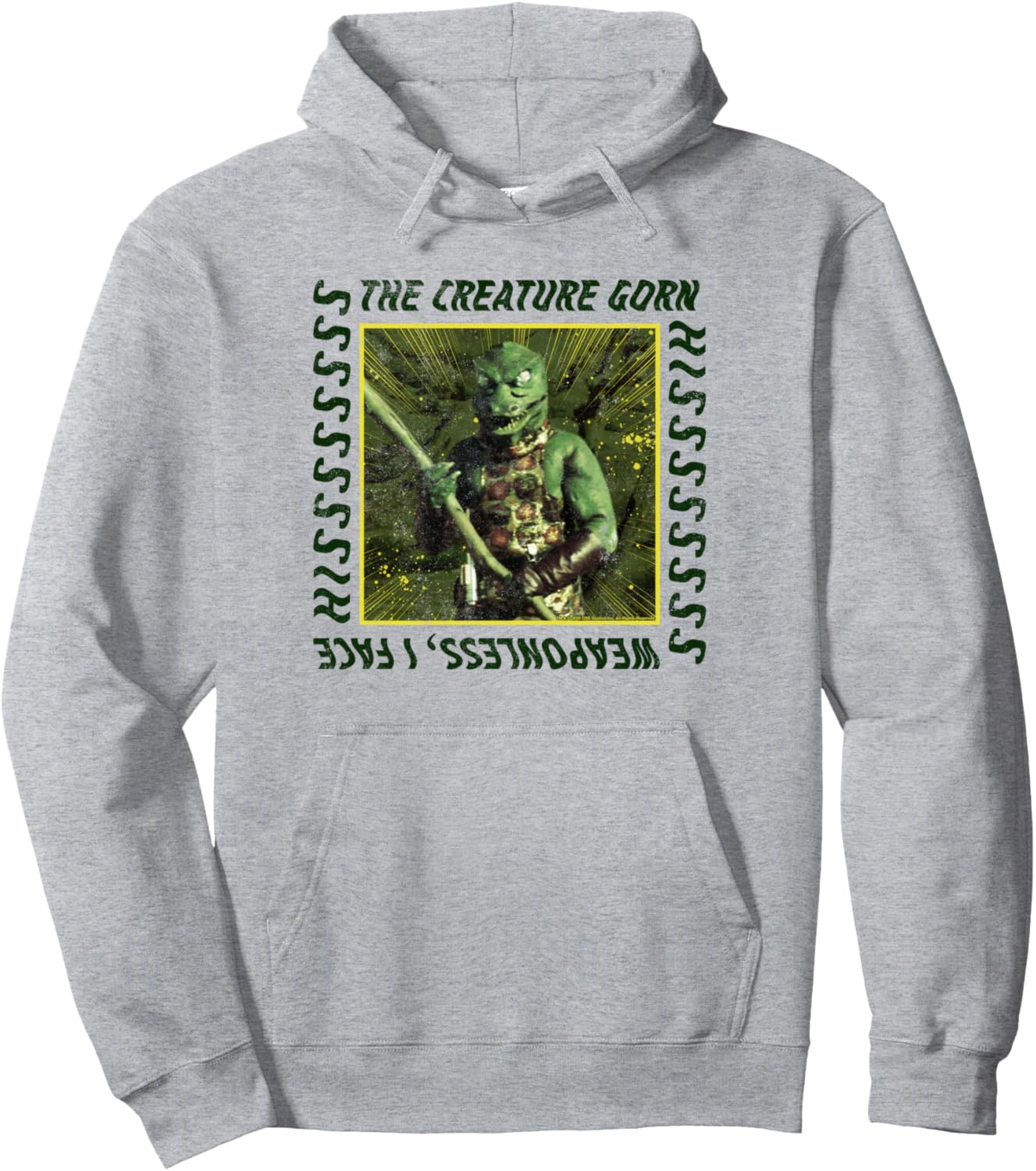 Толстовка Star Trek Weaponless, I Fight The Creature Gorn, серый
Толстовка Star Trek Weaponless, I Fight The Creature Gorn, серый