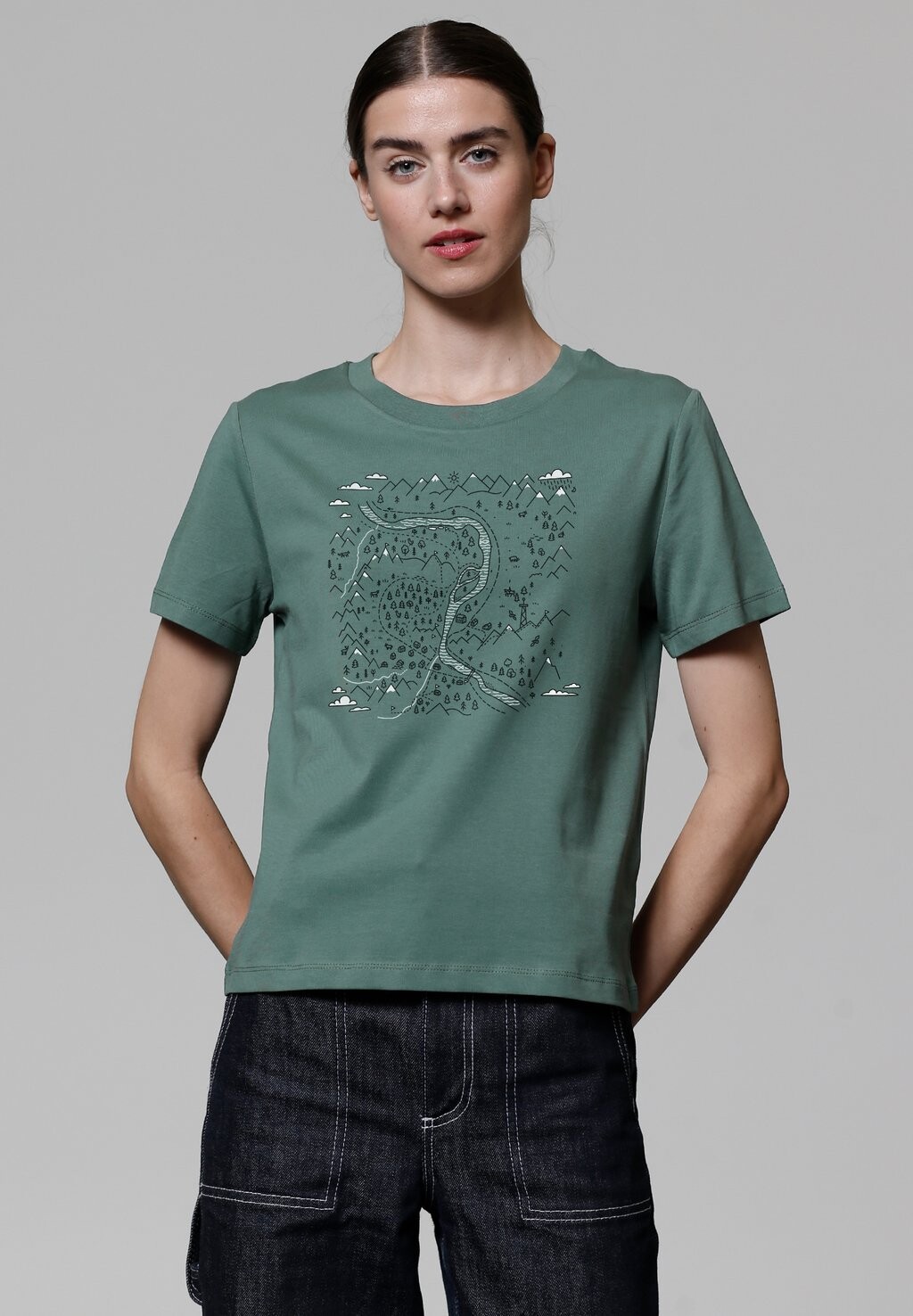 Футболка с принтом LANDSCHAFT watapparel, темно-зеленый
Футболка с принтом LANDSCHAFT watapparel, темно-зеленый