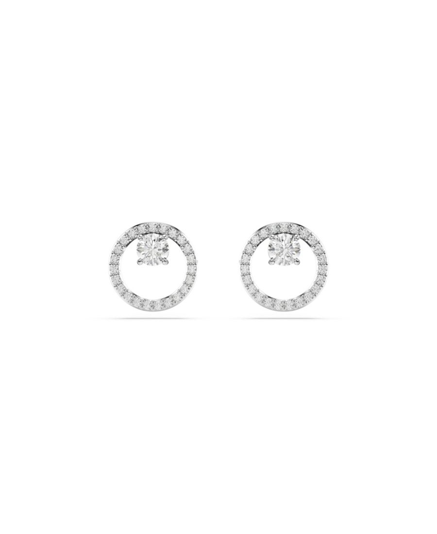 Белые серьги-гвоздики Constella с круглой огранкой Swarovski, Silver
Белые серьги-гвоздики Constella с круглой огранкой Swarovski, Silver