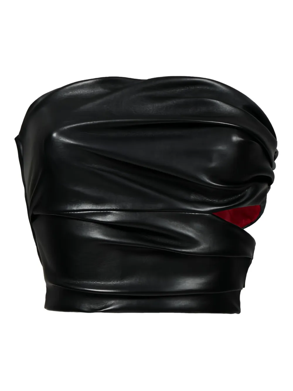 Топ из искусственной кожи с драпировкой Lika, черный
Топ из искусственной кожи с драпировкой Lika, черный