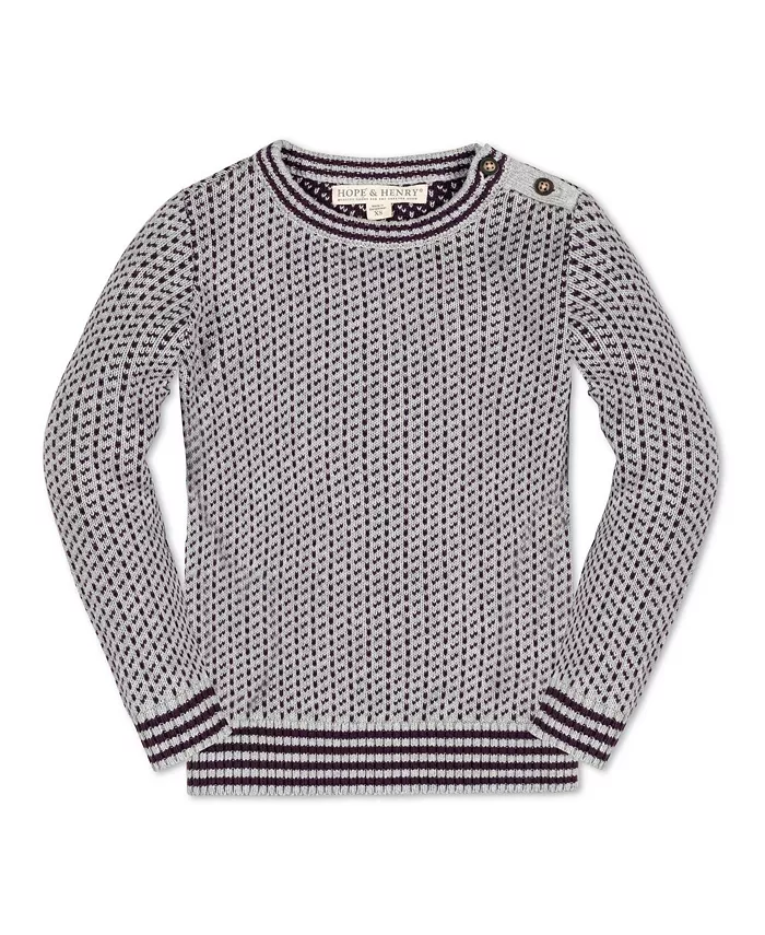Мальчиковый органический свитер с длинным рукавом и интарсией с застежкой на пуговицах Hope & Henry, серый
Мальчиковый органический свитер с длинным рукавом и интарсией с застежкой на пуговицах Hope & Henry, серый