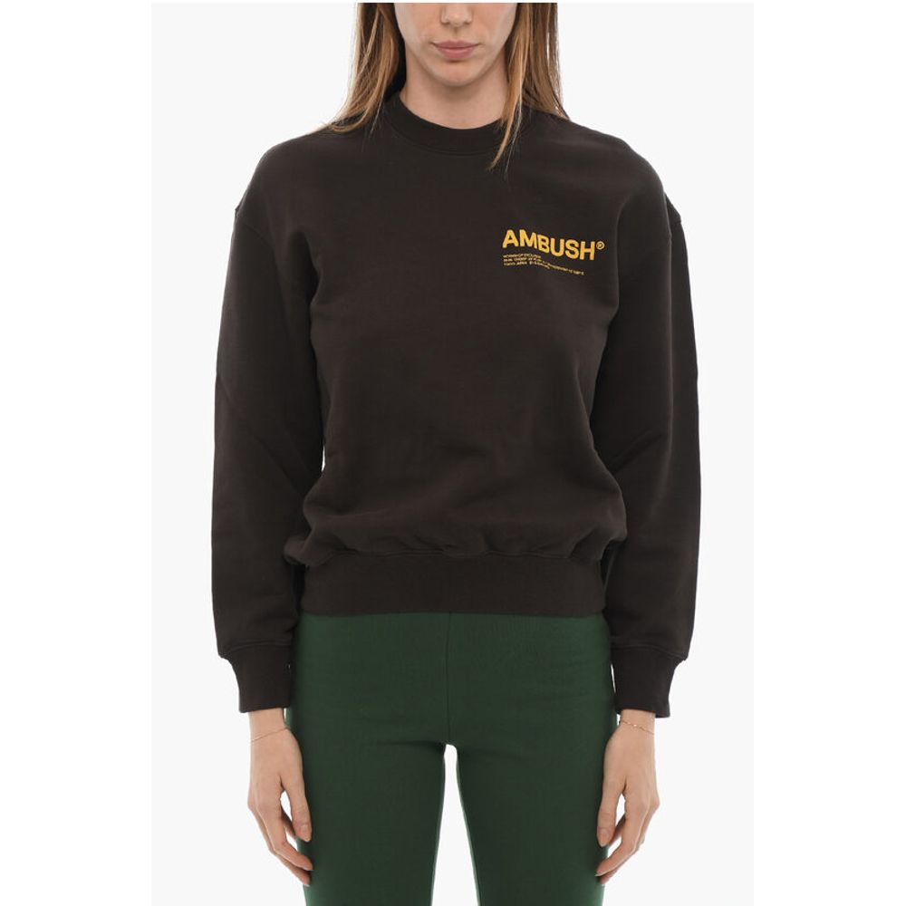 Свитшот из начесаного хлопка с круглым вырезом и напечатанным логотипом Ambush, Brown
Свитшот из начесаного хлопка с круглым вырезом и напечатанным логотипом Ambush, Brown