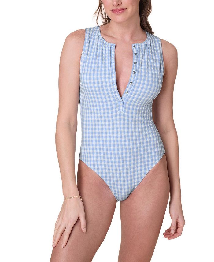 Женский цельный купальник Malibu с застежкой спереди Andie, синий
Женский цельный купальник Malibu с застежкой спереди Andie, синий