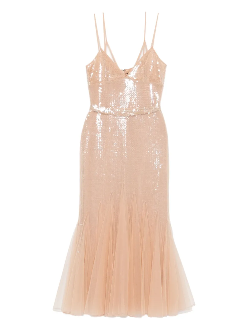 Платье из тюля с украшением из пайеток David Koma, нейтральный
Платье из тюля с украшением из пайеток David Koma, нейтральный