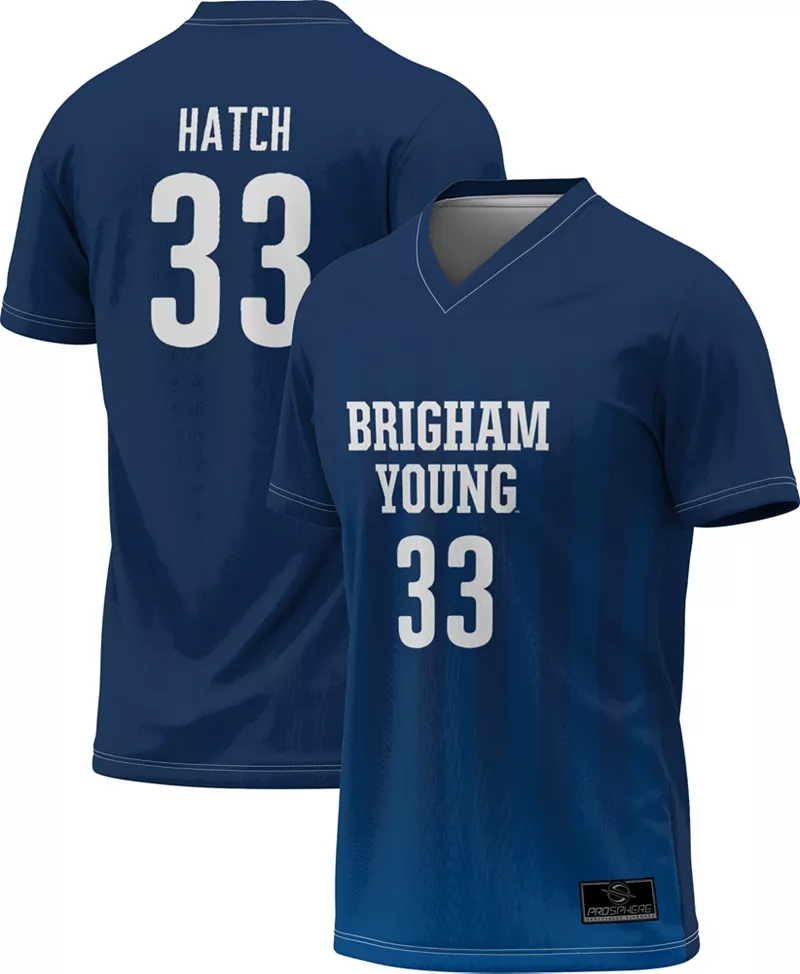 Футболка Prosphere Youth BYU Cougars № 33 Blue Ashley Hatch, полностью сублимированная реплика с возвратом
Футболка Prosphere Youth BYU Cougars № 33 Blue Ashley Hatch, полностью сублимированная реплика с возвратом