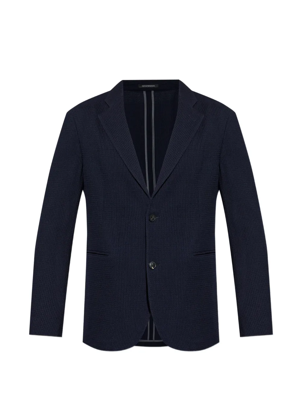 Однобортный пиджак из сира. Emporio Armani, синий
Однобортный пиджак из сира. Emporio Armani, синий