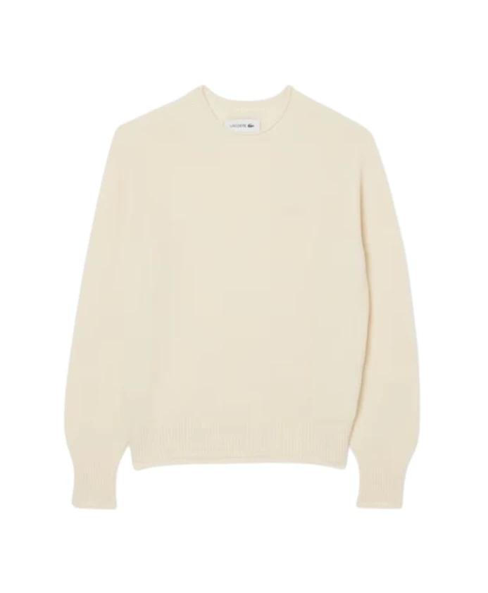 Объемный вязаный пуловер из чесаной шерсти. Lacoste, бежевый
Объемный вязаный пуловер из чесаной шерсти. Lacoste, бежевый