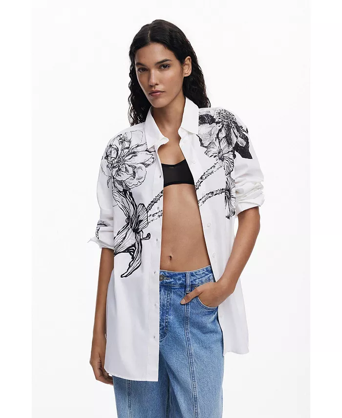 Женская рубашка, разработанная Кристианом Лакруа Desigual, белый
Женская рубашка, разработанная Кристианом Лакруа Desigual, белый