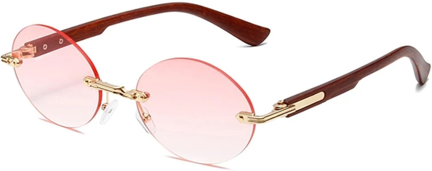 Популярные модные овальные солнцезащитные очки для женщин в стиле ретро, без оправы, с прозрачными линзами с градиентом цвета океана, защита от УФ-излучения UV400 для мужчин HHZZYVY, Golden Pink Gradient
Популярные модные овальные солнцезащитные очки для женщин в стиле ретро, без оправы, с прозрачными линзами с градиентом цвета океана, защита от УФ-излучения UV400 для мужчин HHZZYVY, Golden Pink Gradient