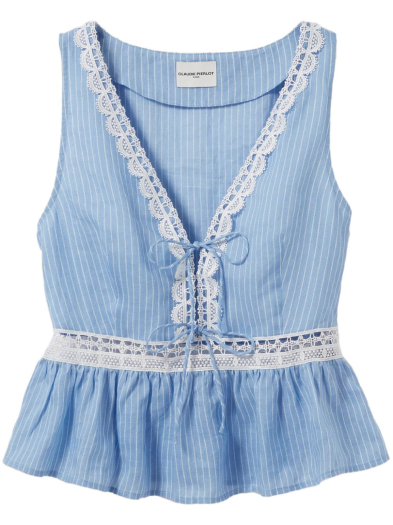 Claudie Pierlot топ с кружевом, синий
Claudie Pierlot топ с кружевом, синий