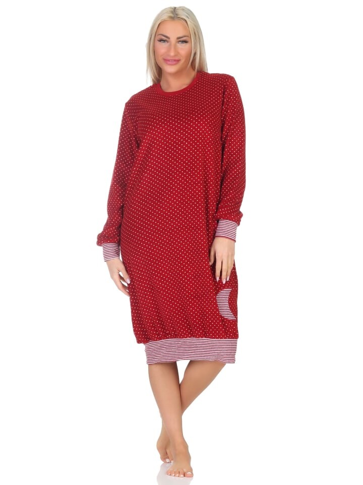 Ночная рубашка NORMANN Frottee langarm Bündchen Tupfen Optik, цвет allover
Ночная рубашка NORMANN Frottee langarm Bündchen Tupfen Optik, цвет allover