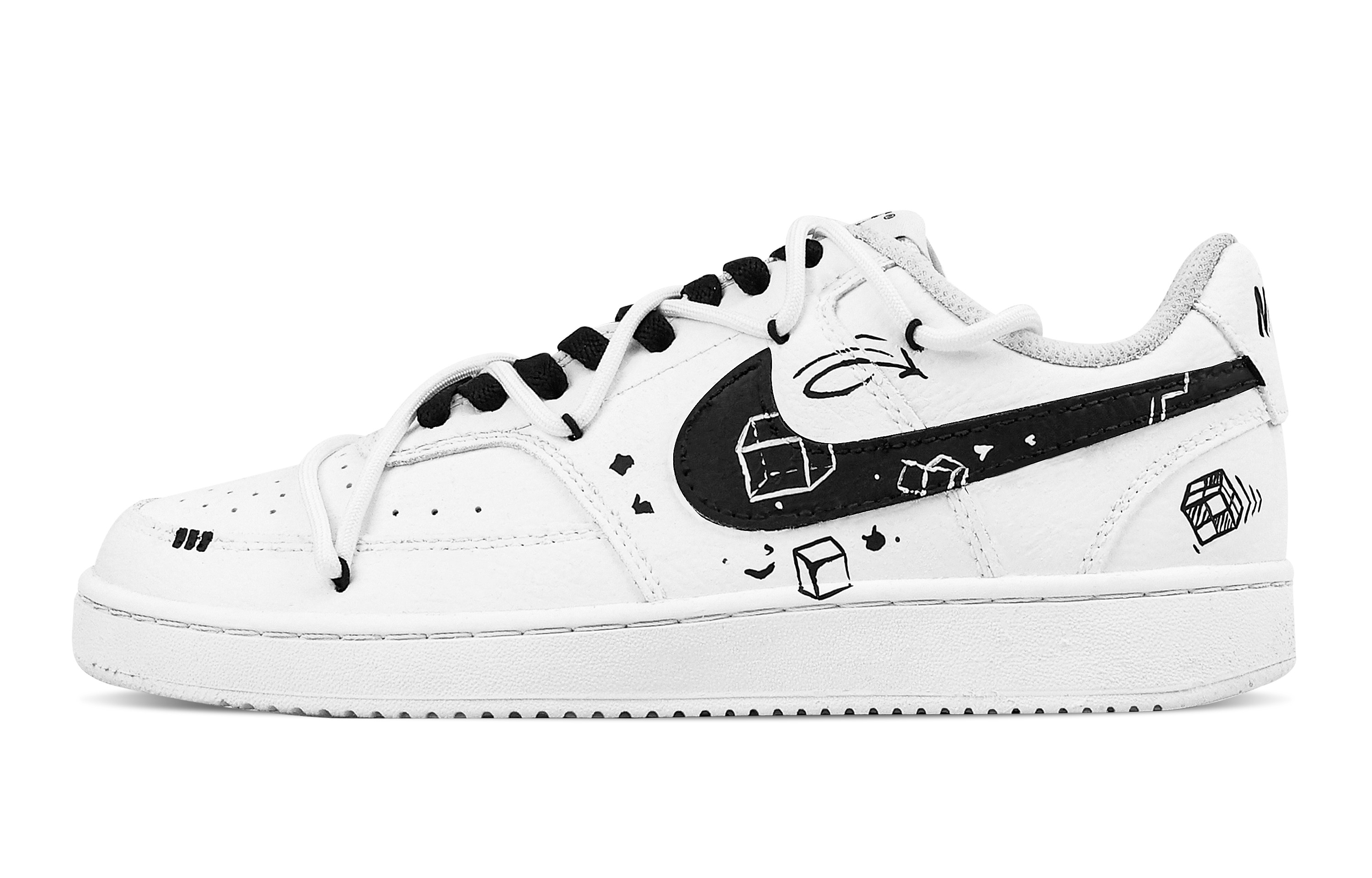 Nike Кроссовки Court Vision 1 Magic Cubes World, износостойкие, низкие, для скейтбординга, мужские, черно-белые
Nike Кроссовки Court Vision 1 Magic Cubes World, износостойкие, низкие, для скейтбординга, мужские, черно-белые