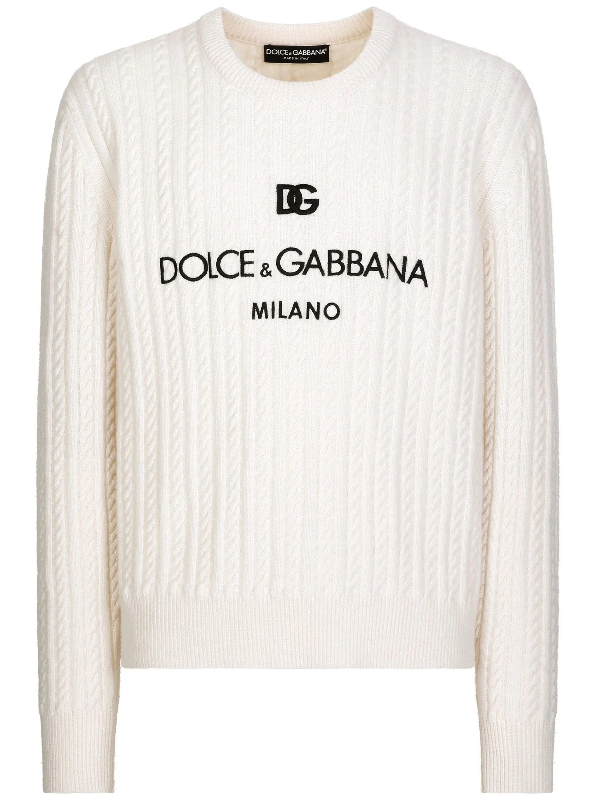 Джемпер фактурной вязки Dolce & Gabbana, белый
Джемпер фактурной вязки Dolce & Gabbana, белый