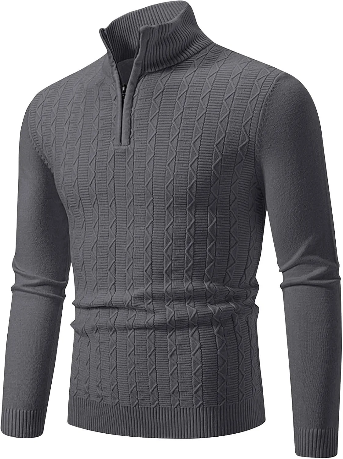 Свитер-полузип мужской с воротником-стойкой, кабельная вязка, длинный рукав, slim fit AQAYL
Свитер-полузип мужской с воротником-стойкой, кабельная вязка, длинный рукав, slim fit AQAYL