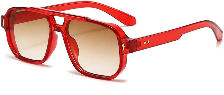 Мужские квадратные солнцезащитные очки OZPYKAE, ретро-очки с защитой UV400 и двойной перемычкой, модные прямоугольные женские солнцезащитные очки-авиаторы, Red
Мужские квадратные солнцезащитные очки OZPYKAE, ретро-очки с защитой UV400 и двойной перемычкой, модные прямоугольные женские солнцезащитные очки-авиаторы, Red