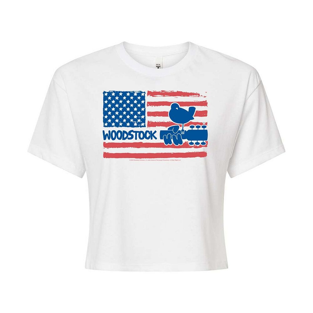 Укороченная футболка с логотипом Woodstock для юниоров и американским флагом Licensed Character, белый
Укороченная футболка с логотипом Woodstock для юниоров и американским флагом Licensed Character, белый