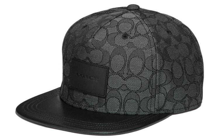 COACH Хлопковая бейсболка мужская черная, Black 
COACH Хлопковая бейсболка мужская черная, Black