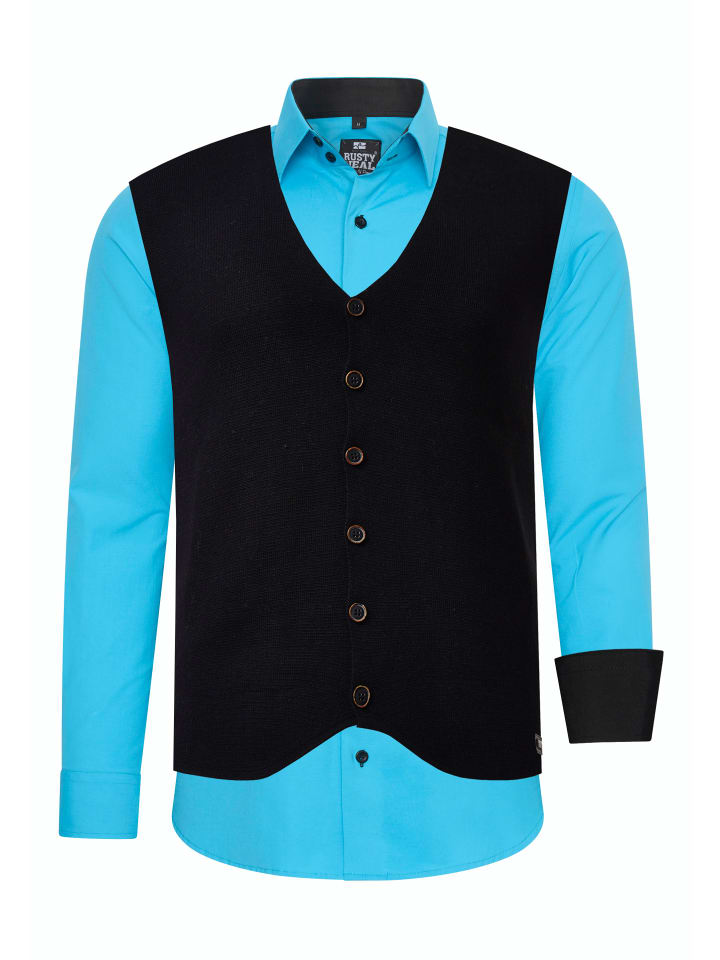 Rusty Neal Комплект из двух предметов: рубашка и жилет бирюзового цвета
Rusty Neal Комплект из двух предметов: рубашка и жилет бирюзового цвета