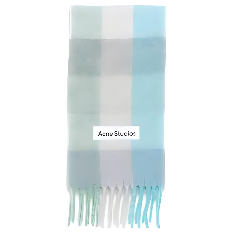 Acne Studios Шарф в клетку с логотипом, Turquoise
Acne Studios Шарф в клетку с логотипом, Turquoise