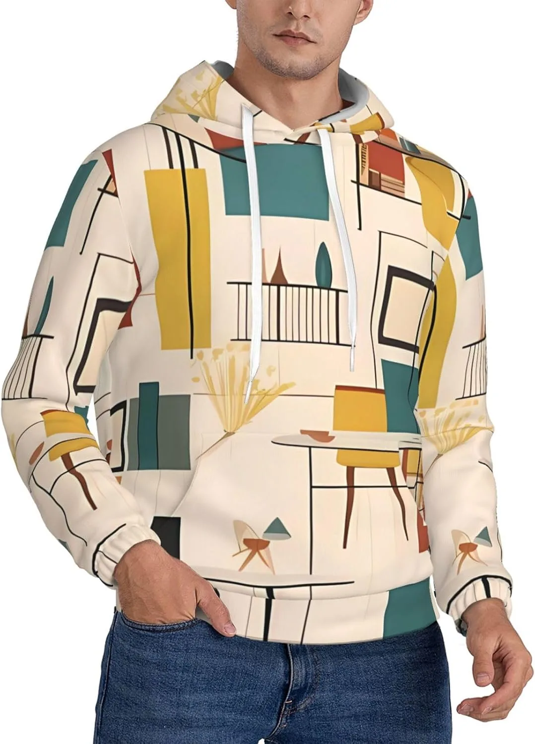 Мужская флисовая толстовка с капюшоном Mid Century Modern KKLWEGU
Мужская флисовая толстовка с капюшоном Mid Century Modern KKLWEGU