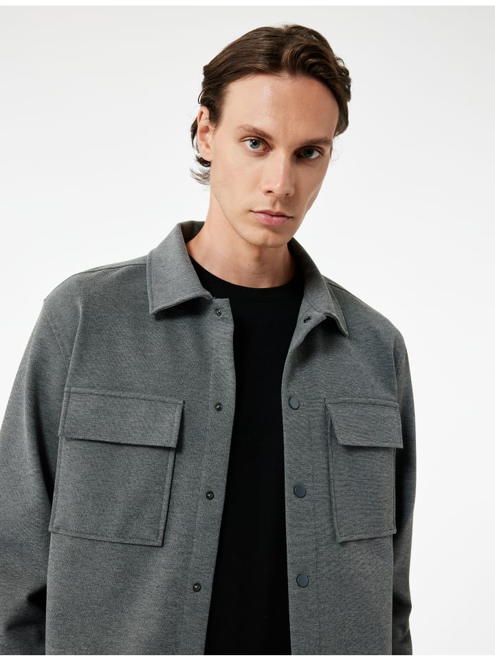 KOTON Рубашки LS BSC антрацитового цвета
KOTON Рубашки LS BSC антрацитового цвета