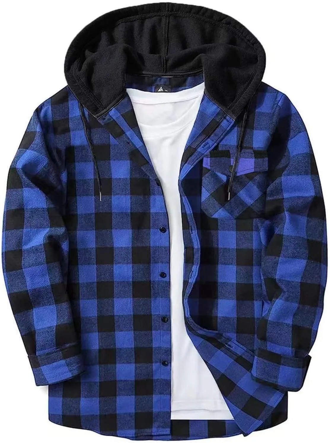 Мужская фланелевая толстовка с капюшоном и карманами AQAYL
Мужская фланелевая толстовка с капюшоном и карманами AQAYL