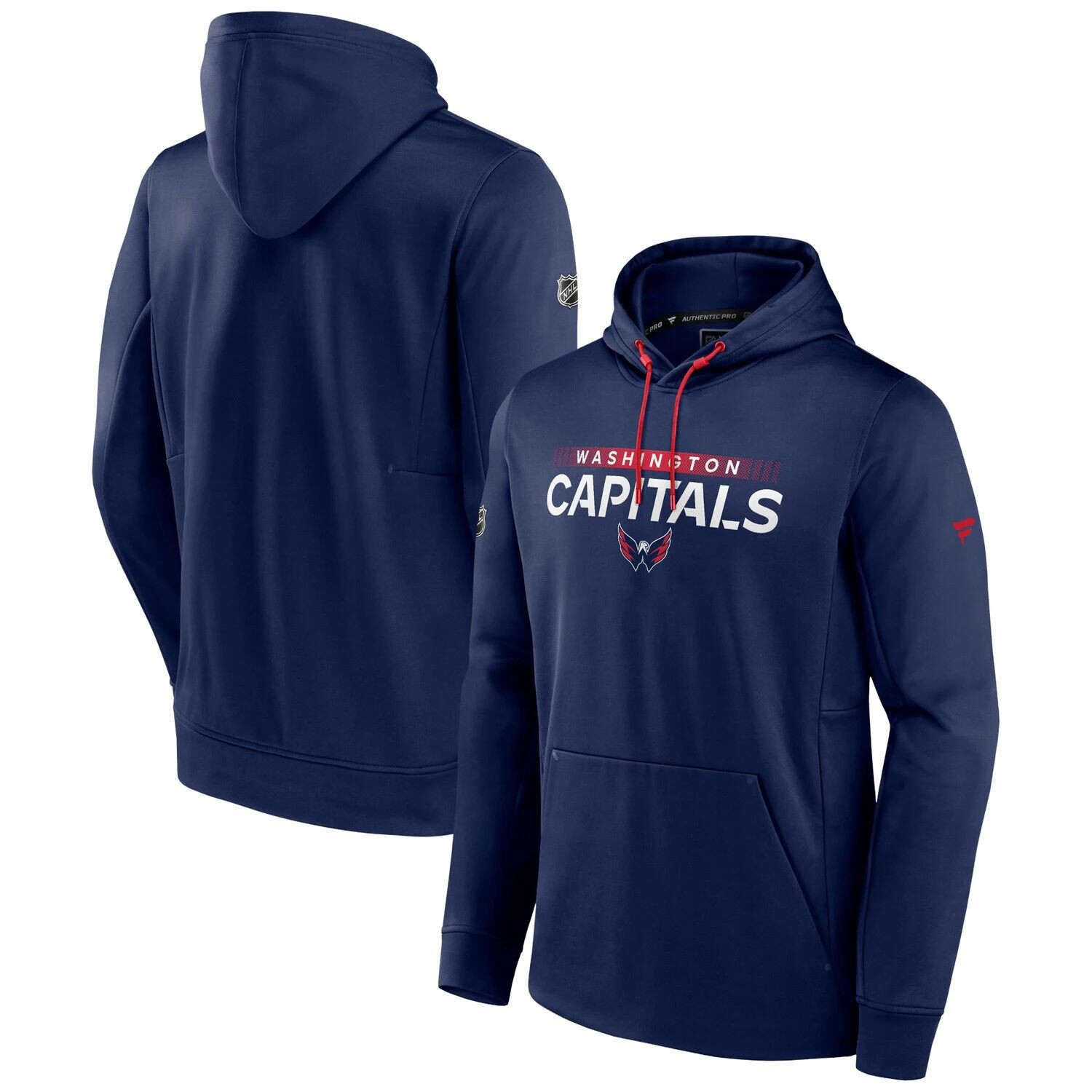 Мужской темно-синий пуловер с капюшоном с логотипом Washington Capitals Authentic Pro Rink Fanatics
Мужской темно-синий пуловер с капюшоном с логотипом Washington Capitals Authentic Pro Rink Fanatics
