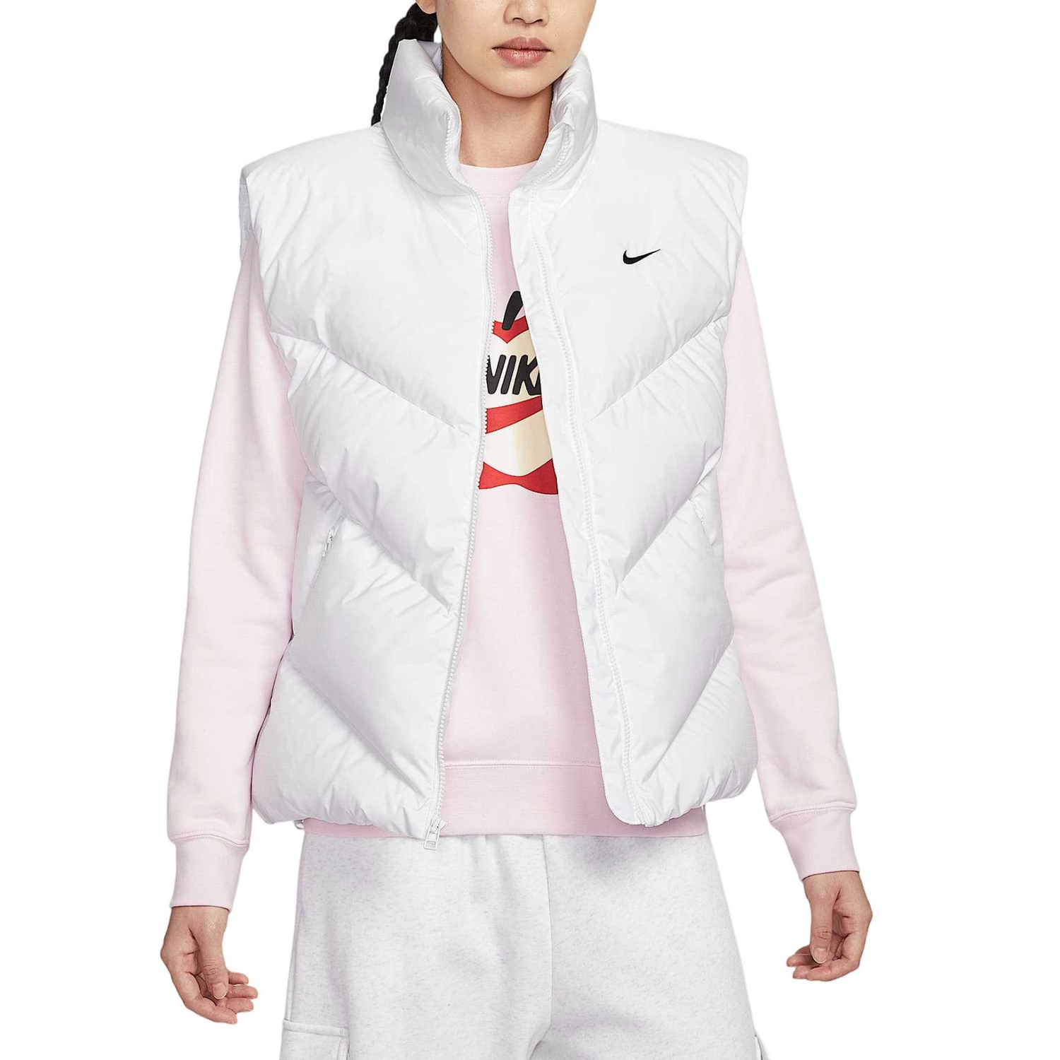 Пуховик-жилет женский спортивный Nike, белый
Пуховик-жилет женский спортивный Nike, белый