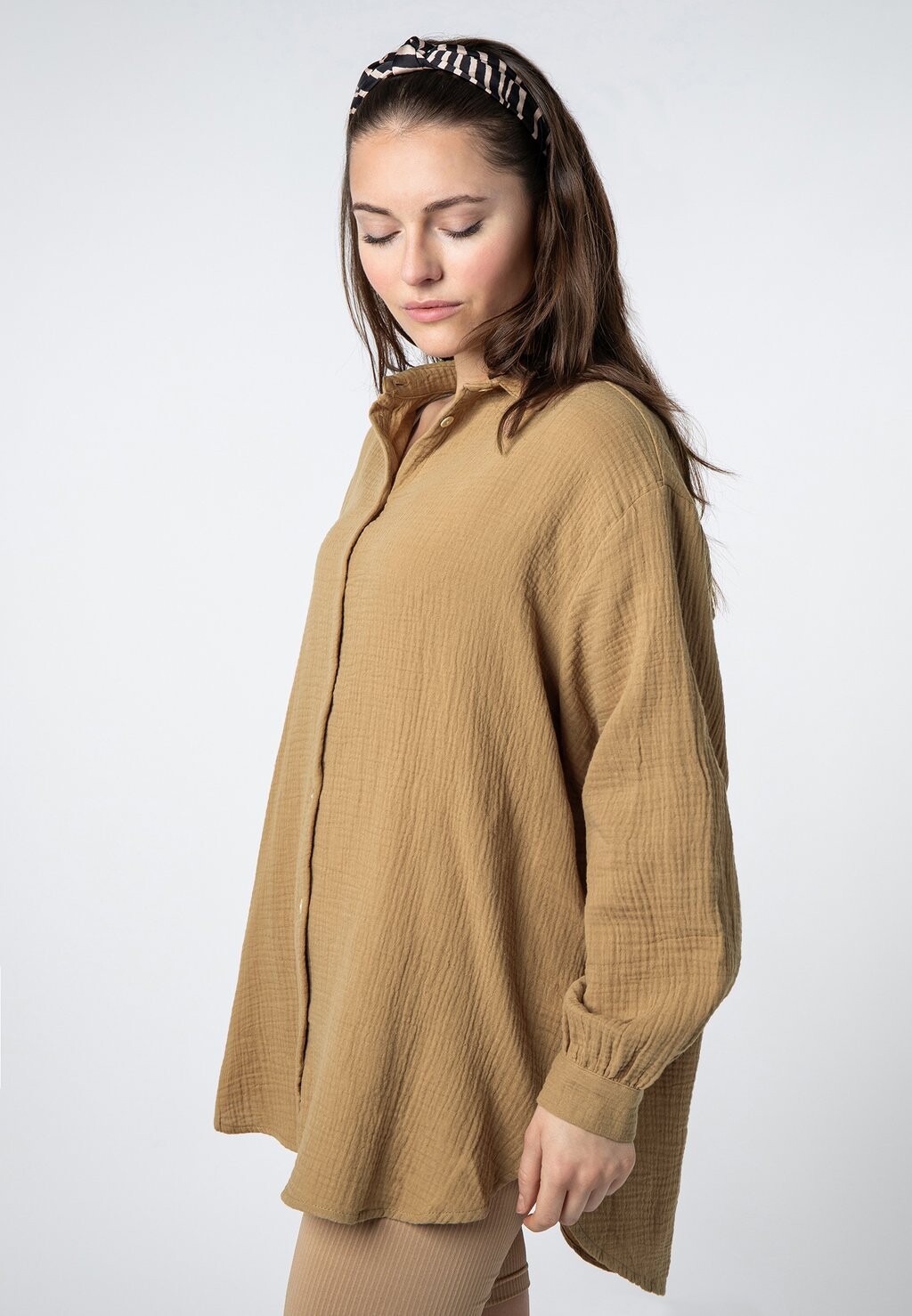 Блузка-рубашка Lange Sublevel, бежево-пестрый 
Блузка-рубашка Lange Sublevel, бежево-пестрый