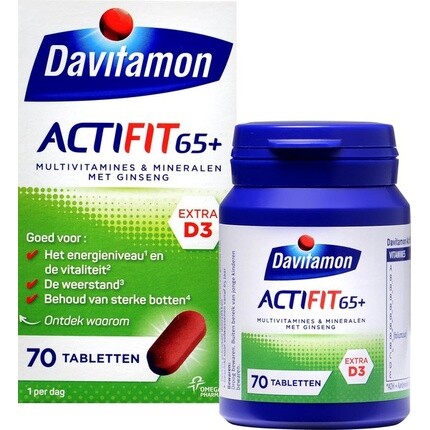 Davitamon Actifit 65+ - Мультивитамины для людей старше 60 лет - 70 таблеток - Добавка
Davitamon Actifit 65+ - Мультивитамины для людей старше 60 лет - 70 таблеток - Добавка