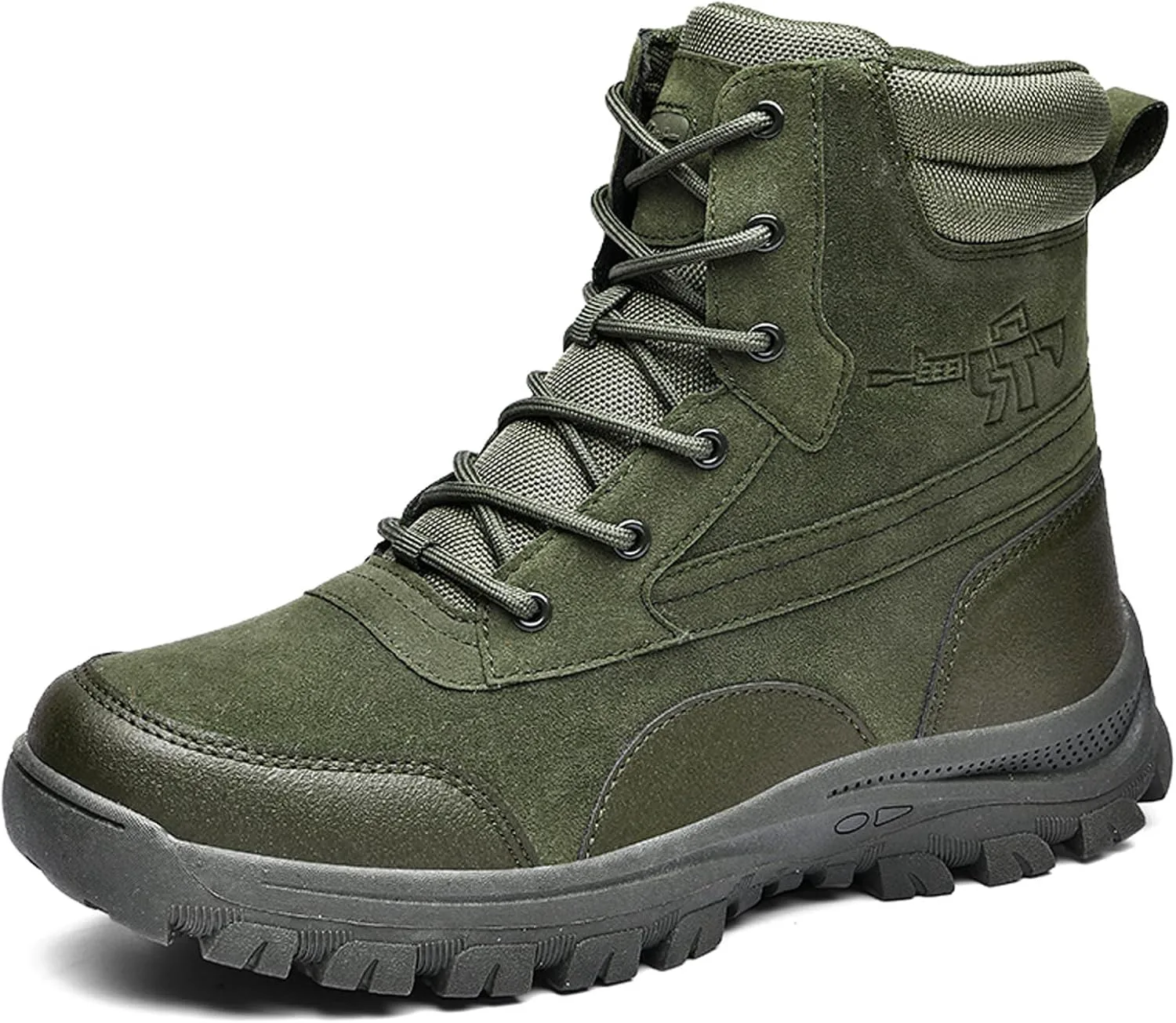 Мужские тактические военные ботинки Eliogn Боевое снаряжение для активного отдыха Кожаные легкие пустынные ботинки, зеленый
Мужские тактические военные ботинки Eliogn Боевое снаряжение для активного отдыха Кожаные легкие пустынные ботинки, зеленый