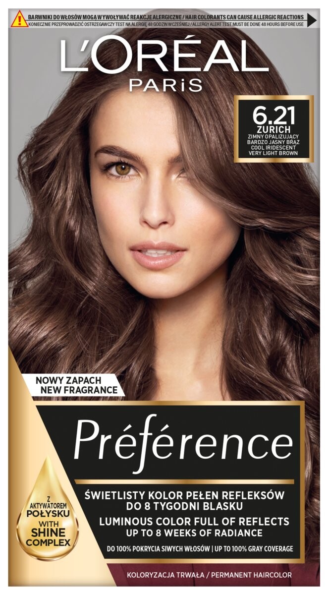 L’oreal Paris, Preference, краска для волос 6.21 Zurich — холодный переливающийся очень русый L'Oreal Paris
L’oreal Paris, Preference, краска для волос 6.21 Zurich — холодный переливающийся очень русый L'Oreal Paris