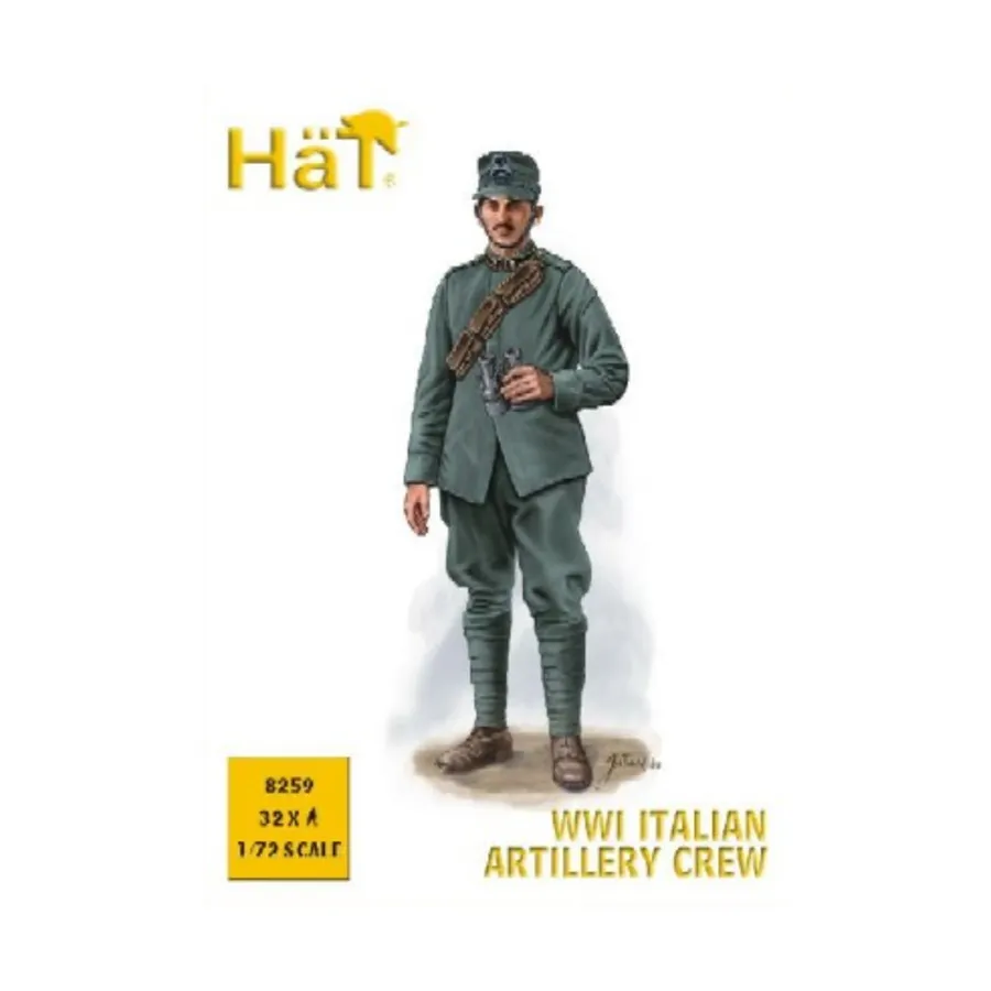 Итальянский артиллерийский расчет Первой мировой войны, Historical Plastic Military Figures - WWI (1:72) (Hat Industries)
Итальянский артиллерийский расчет Первой мировой войны, Historical Plastic Military Figures - WWI (1:72) (Hat Industries)