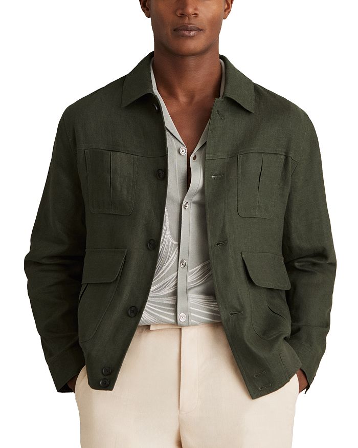 Четырехкарманная рубашка-куртка REISS, зеленый
Четырехкарманная рубашка-куртка REISS, зеленый