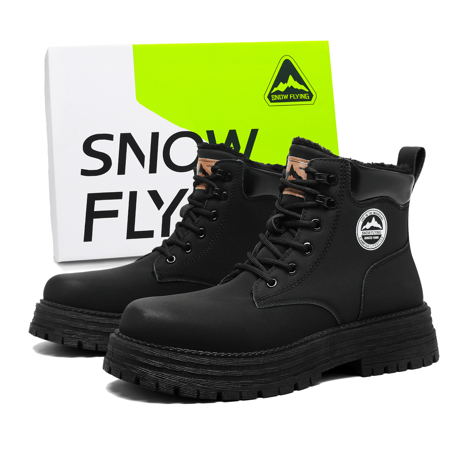 SNOW FLYING Зимние тактические ботинки Короткие снежные ботинки Унисекс Классический черный В коробке с меховой подкладкой, цвет Classic Black (Box with Fleece-Lined Interior)
SNOW FLYING Зимние тактические ботинки Короткие снежные ботинки Унисекс Классический черный В коробке с меховой подкладкой, цвет Classic Black (Box with Fleece-Lined Interior)
