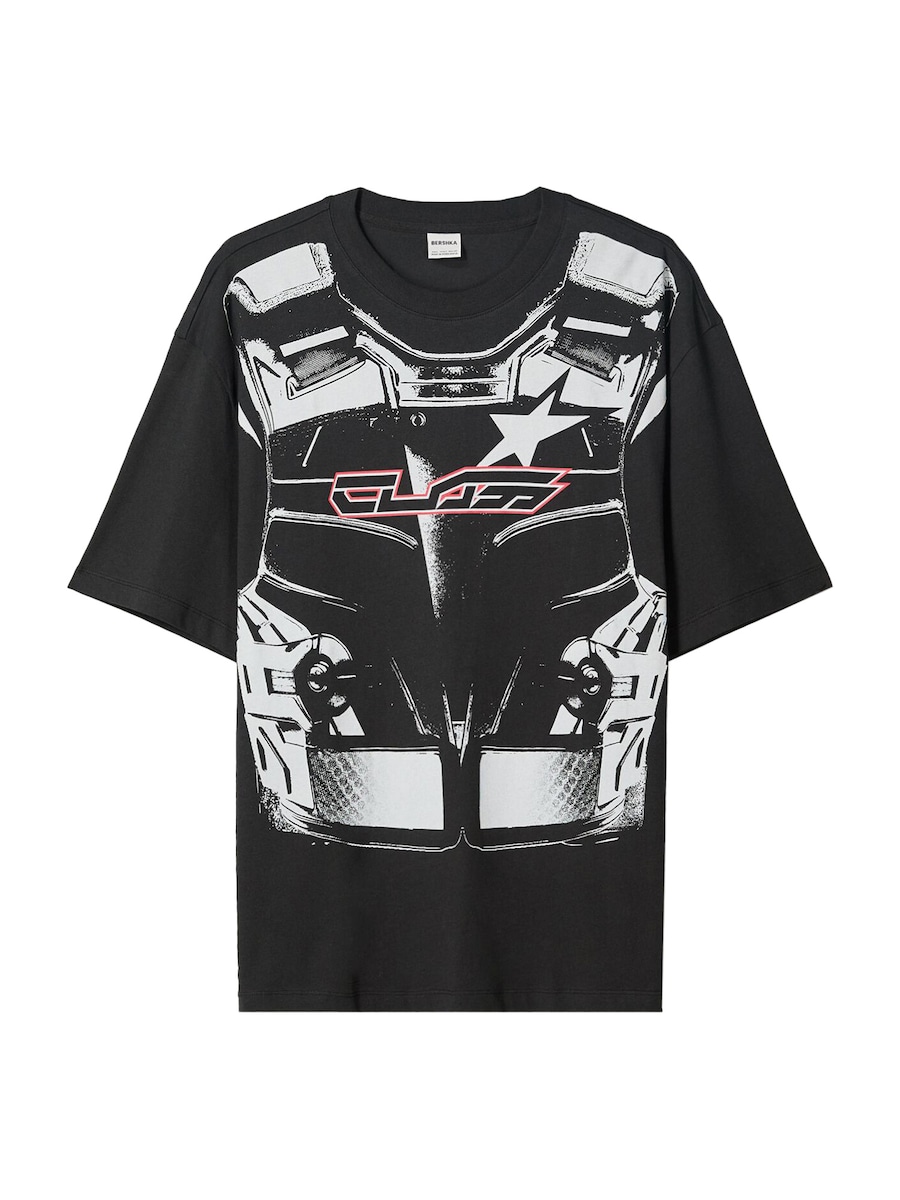 Рубашка Bershka, черный
Рубашка Bershka, черный