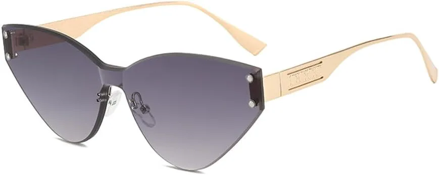 Безрамочные солнцезащитные очки в форме кошачьего глаза с контрастными цветами, металлической оправой в форме бабочки, для уличной фотографии HYYZZC, Grey
Безрамочные солнцезащитные очки в форме кошачьего глаза с контрастными цветами, металлической оправой в форме бабочки, для уличной фотографии HYYZZC, Grey