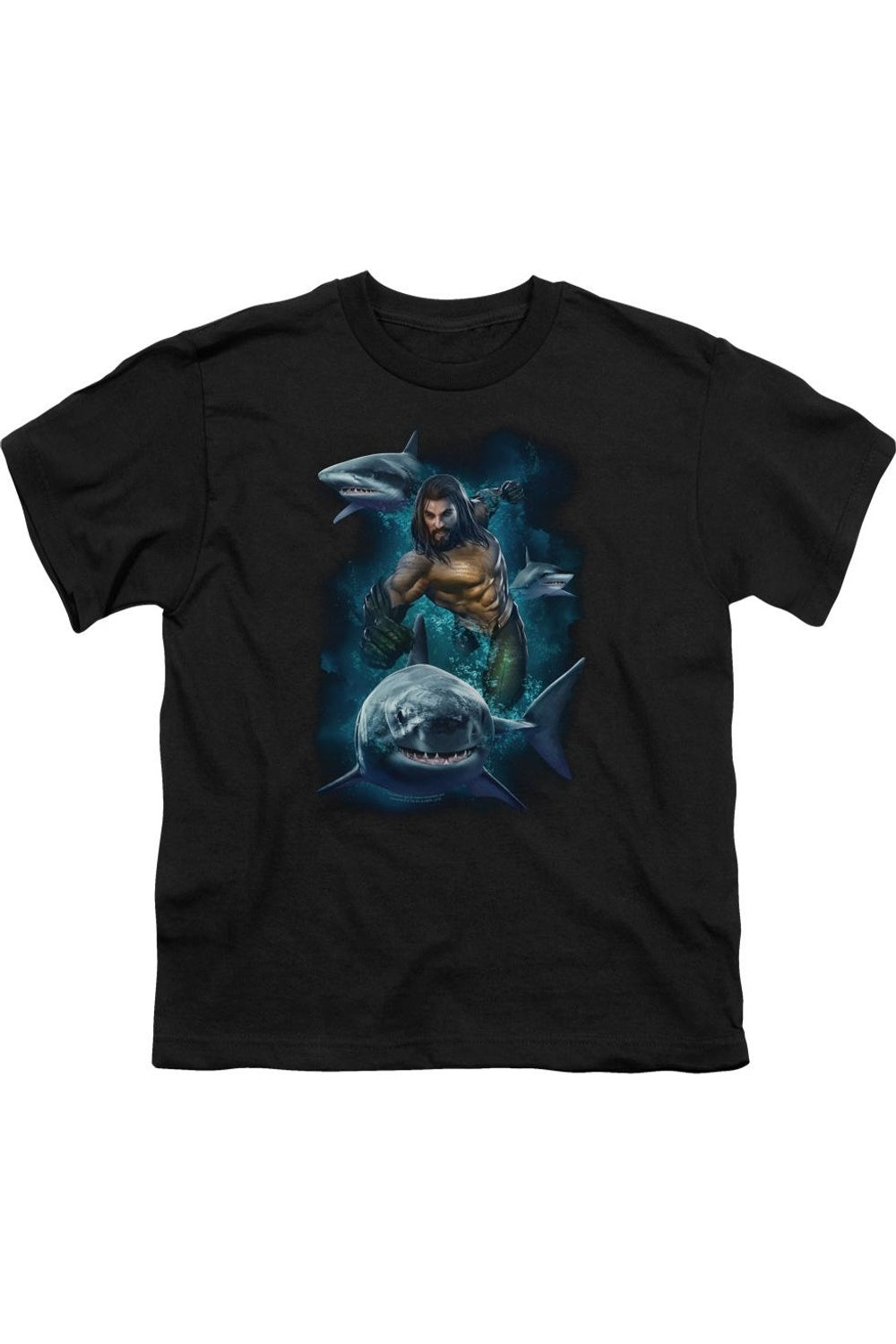Футболка с коротким рукавом для детей "Aquaman: Плавание с акулами" Gildan, черный
Футболка с коротким рукавом для детей "Aquaman: Плавание с акулами" Gildan, черный