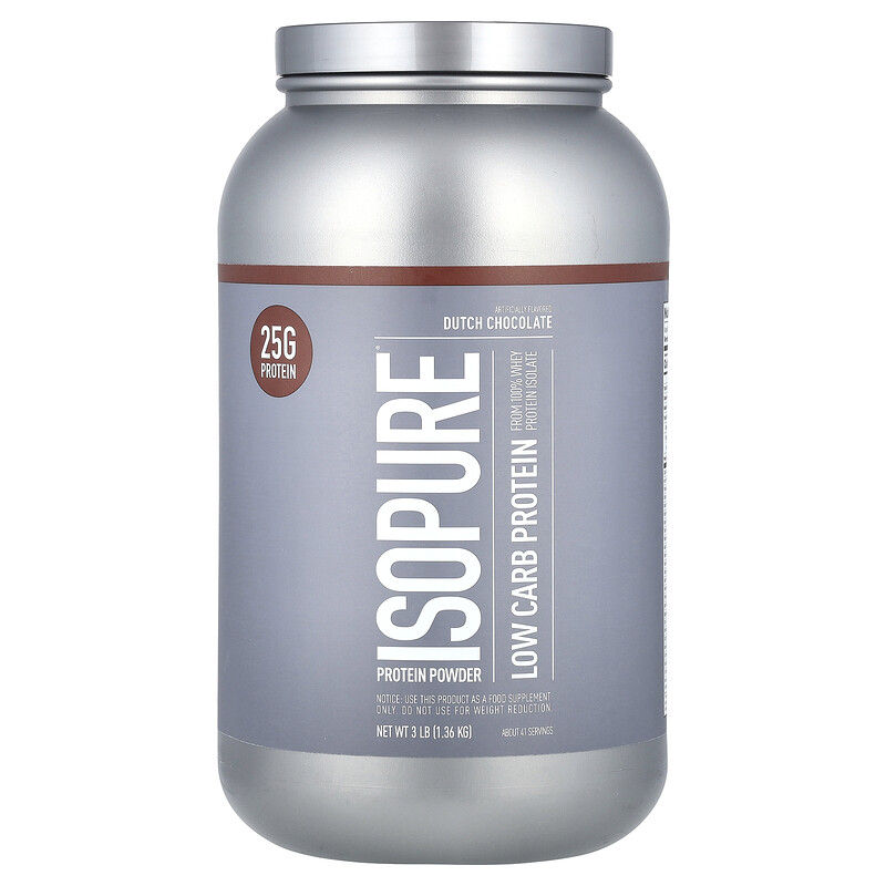 Isopure, Протеиновый порошок с низким содержанием углеводов, голландский шоколад, 3 фунта (1361 г)
Isopure, Протеиновый порошок с низким содержанием углеводов, голландский шоколад, 3 фунта (1361 г)