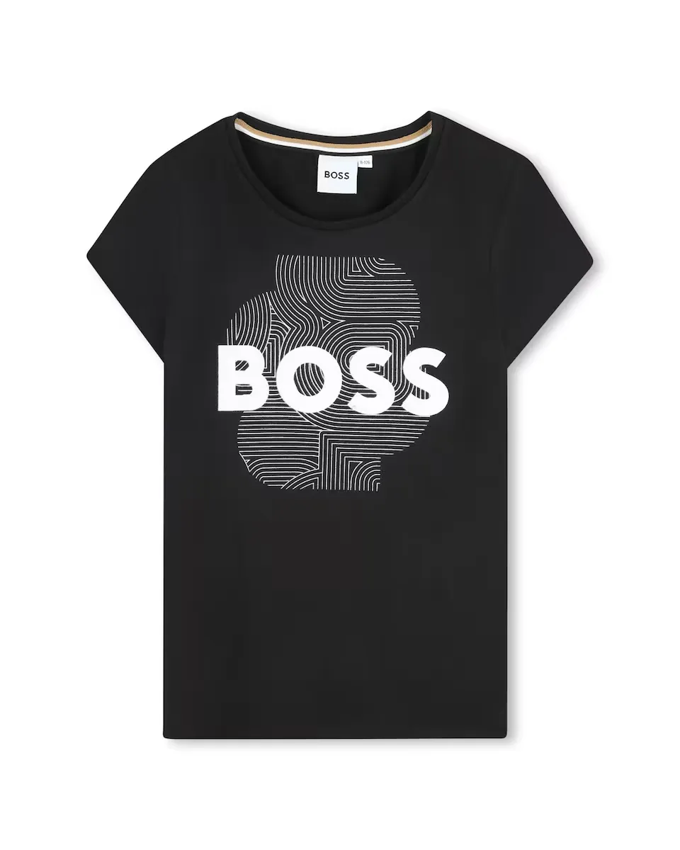 Футболка для девочки с короткими рукавами и круглым вырезом BOSS Kidswear, черный
Футболка для девочки с короткими рукавами и круглым вырезом BOSS Kidswear, черный
